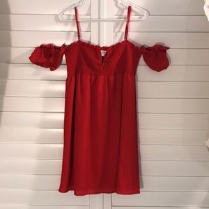 Red Off Shoulder Dress